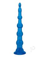 Blue Line Anal Beads With Suction Cup 8.5in - Blue