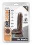 Dr. Skin Platinum Collection Dr. Daniel Silicone Dildo With Balls And Suction Cup 6in - Chocolate
